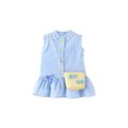 thumbnail image 2 of JDQJBZ Baby Girl Short Sleeve Dress Polka Print Ruffle With Bag Outfit, 2 of 5