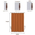 thumbnail image 5 of Yiannan Waterproof Fabric Shower Curtain Liner with 3 Magnets,Machine Washable，Mold Resitant,72x72inch，Burnt Orange, 5 of 7