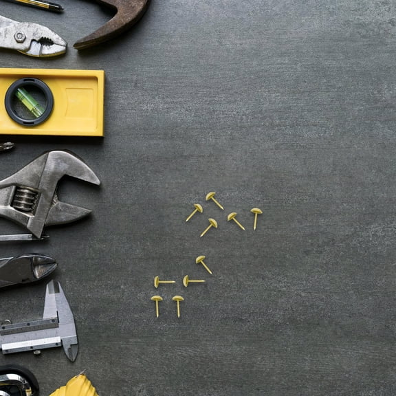 PENIKOKO 500Pcs Golden Upholstery Nails for Furniture, Vintage Iron Style Decorative Tacks, Easy Installation