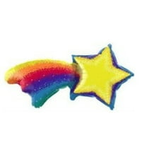 45" RAINBOW SHOOTING STAR Balloon   Large Shape Foil Mylar Balloon  Party Supplies Decorations Foil Mylar Balloon