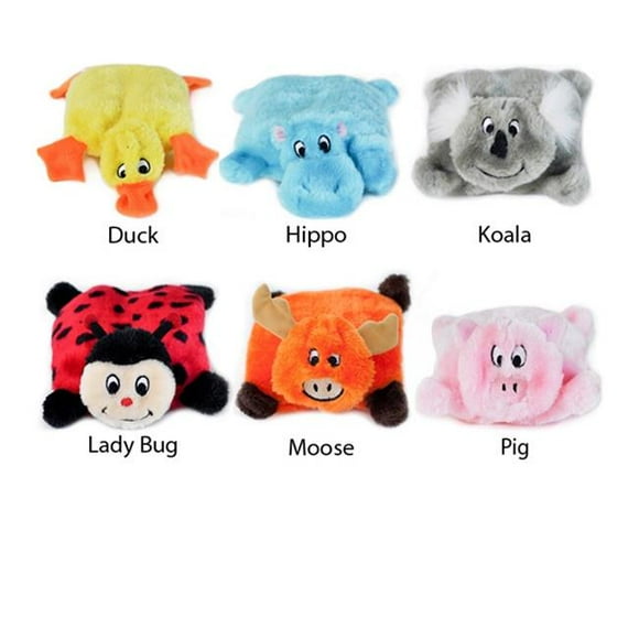 Zippy Paws 2737-PI Squeakie Pad Plush Dog Toy - Pig