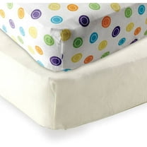 Luvable Friends Baby Fitted Crib Sheet, 2-Pack, Choose Your Color