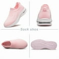 thumbnail image 6 of YHOON Girls Slip on Shoes Lightweight Breathable Walking Shoes Child School Sneakers Pink Big Kid Size 3, 6 of 7