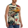 thumbnail image 2 of Balery Retro American Eagle Camisetas sin mangas para hombre, absorbe la humedad y protege contra el mal olor.-Small, 2 of 7