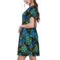 thumbnail image 2 of Gaeub Robe Imprimée pour Femmes, Tunique Décontractée à Manches Courtes, Robe Midi d'Été pour Femmes, Robe à Manches Courtes pour Femmes, 2 of 6