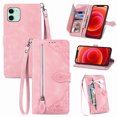 thumbnail image 3 of Case for iPhone 12 mini Zipper Wallet Cover Lanyard Crossbody Neck Strap Compatible with iPhone 12 mini Case, 3 of 5