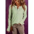 thumbnail image 1 of Women's Swamp Waffle Knit Textured Henley Top, 1 of 5