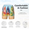 thumbnail image 5 of Lsque Mens Swim Trunks Hello Summer3 Pattern - Bathing Suit Compression Liner - Beach Swim Shorts Swimwear - (S-3XL) - Stretch Quick Dry -X-Large, 5 of 9