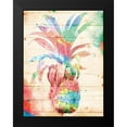 thumbnail image 2 of Grey, Jace 19x24 Black Modern Framed Museum Art Print Titled - Colorful Pineapple, 2 of 5