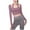 Purple, variant on JGGSPWM Women's Cut-Out Workout Crop Top Long Sleeve Halter Tops Sports Padded Bra Front Buckle Closure Fitness Training Top Black L
