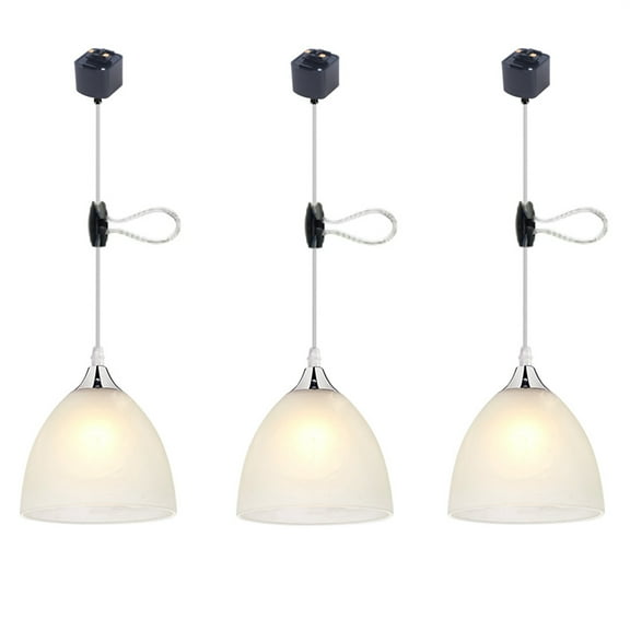JLOWCO 3 Pack Adjustable Height H Type Track Lighting Pendants Ceiling Lights for Dining Room Kitchen Lights Ceiling Hanging Over Table (LED Bulb Include)