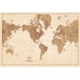 thumbnail image 2 of Schlabach, Sue 14x11 White Modern Wood Framed Museum Art Print Titled - World Map Sepia No Words, 2 of 4