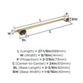 thumbnail image 6 of Amerock St. Vincent Champagne Bronze 24 inch (610mm) Towel Bar, 6 of 8