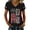 Black, variant on Women's 250th Anniversary USA Shirt Independence Day Top 4th of July Shirts America 250 Merchandise V Neck Flag Graphic Casual Tee