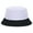 Black @ White, variant on Limei Everyday Cotton Style Bucket Hat Unisex Trendy Lightweight Outdoor Hot Fun Summer Beach Vacation Getaway Headwear