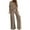 Khaki, variant on HONHUZH 2 Piece Outfits for Women Summer Suit Short Sleeve Solid Trousers Casual Two-Piece Suit