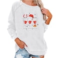 thumbnail image 2 of Nouveaux Hauts pour Femmes 2023 Décontractés à Manches Longues à Col Rond Hauts Chemises Amples Blouse Graphique à Imprimé de Noël Coupe Décontractée Chandail Surdimensionné pour Femmes, 2 of 6