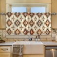 thumbnail image 2 of Yayeee Kitchen Curtains Tier Set of 2 Light Filtering 57"x36" Over Sink Window Panels, Geometric Designs, 2 of 7