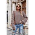 thumbnail image 4 of Womens Sweaters Pullover Oversized Deep V Neck Off Shoulder Tops Long Sleeves Loose Knit Sweater, 4 of 6