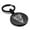 Black, variant on Stainless Steel Geometric Polygon Bison Animal Round Medallion Keychain Circle Ring