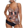 thumbnail image 3 of MAOWAPLG Ensembles de Bikinis pour Femmes, Ensemble Conservateur à Imprimé pour Femmes avec Dos à Bretelles, Maillots de Bain Deux Pièces, Robe de Bain, 3 of 6