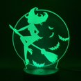 thumbnail image 1 of Lámpara LED de ilusión 3D con luz nocturna Magic Witch con colores, 1 of 2