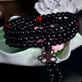 thumbnail image 3 of Actividades de regalo Cuentas 108 Cuentas de sándalo rojo de imitación Pulsera Pulsera Joyería Accesorio versátil, 3 of 6