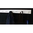thumbnail image 4 of White Shaker Peg Rack - Solid Maple Peg Hook Rack - Wooden Wall Peg Coat Rack - Made in The USA (18" x 3.5" with 3 pegs), 4 of 4