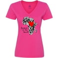 thumbnail image 3 of Inktastic Black History Month Forever in My Heart Ink Print Africa Women's V-Neck T-Shirt, 3 of 5