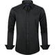 thumbnail image 1 of J.VER Camisas de vestir para hombre, camisa formal de manga larga, elástica, sin arrugas, informal, con botones, 1 of 4