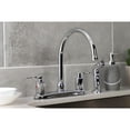 thumbnail image 3 of Kingston FB791SVLSP Serena Two-Handle 4-Hole 8" Centerset Kitchen Faucet with Side Sprayer in Polished Chrome, 3 of 7