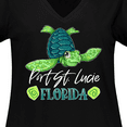 thumbnail image 4 of Inktastic Port St. Lucie, Florida Happy Sea Turtle Women's Plus Size V-Neck T-Shirt, 4 of 5