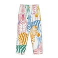 thumbnail image 5 of Kll Womens Zebra Colourful Print Pajama Pants Soft Pajama Bottoms For Women Cozy Lounge Pants, 5 of 9