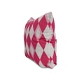 thumbnail image 2 of Simply Daisy, 20" x 20" Harlequin, Geometric Print Outdoor Pillow, Pink/Fushcia, 2 of 2