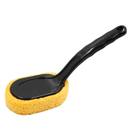 Yellow Car Wheel Rim Tire Waxing Cleaning Sponge Brush Dressing