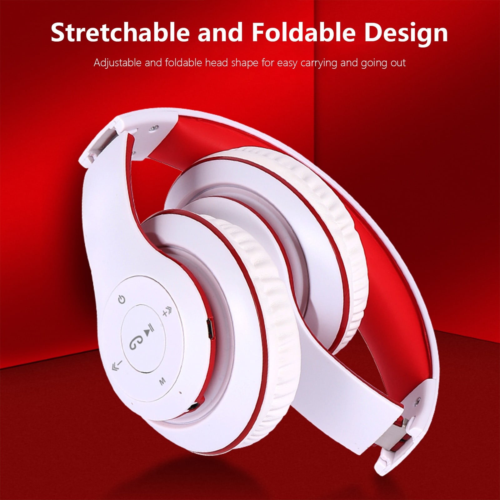 LACKUST Bluetooth 5.1 Subwoofer Headphones,Clearance Noise Cancelling Bluetooth Headphones for Kids,Enhanced Wireless Audio for Mobile,Computer,and Sports,White