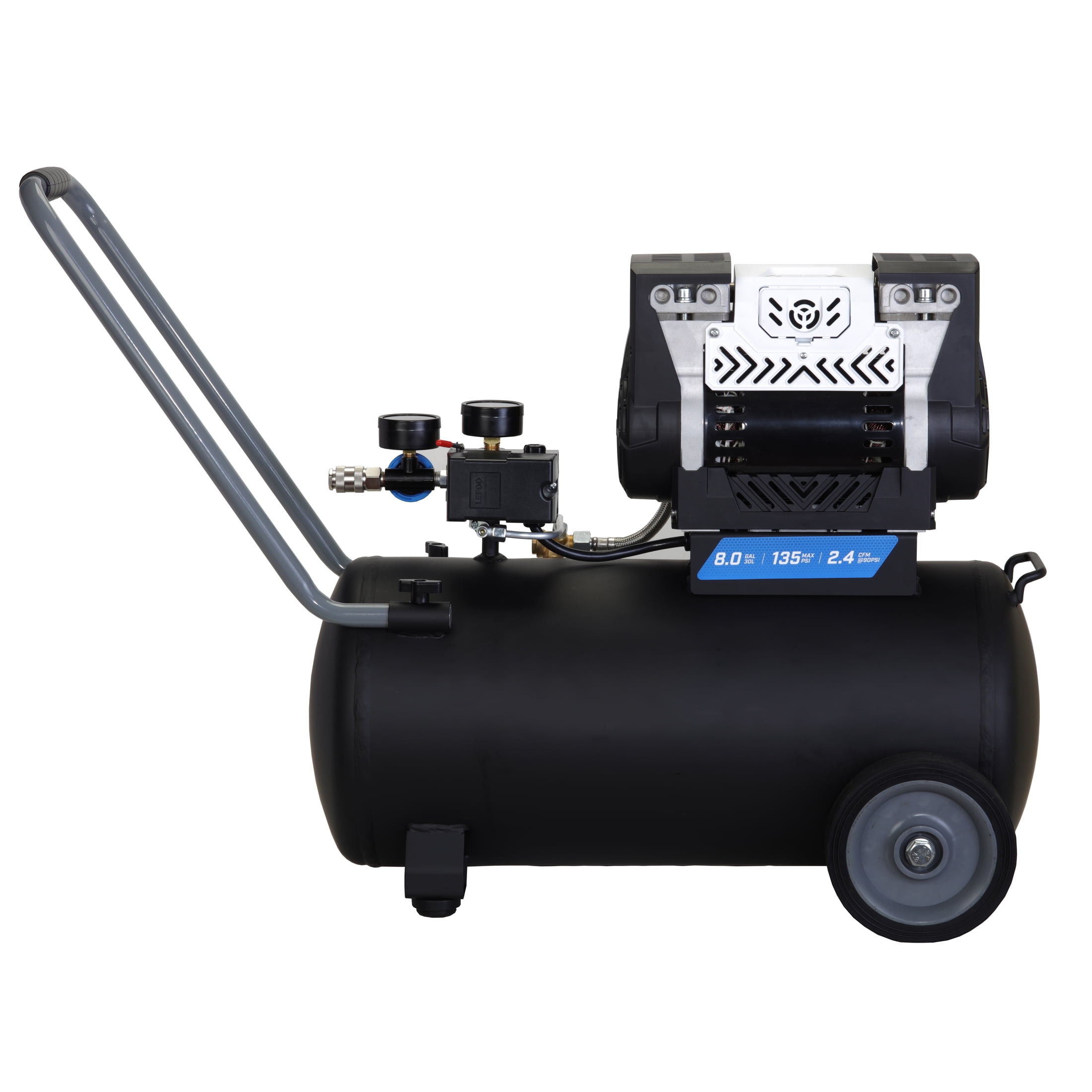 HART Black 135 PSI Oil-Free Electric Air Compressor 8 gal
