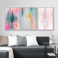 thumbnail image 3 of IDEA4WALL Framed Canvas Print Wall Art Set of 3 Colorful Abstract Prints Minimalist Modern Wall Art Preppy Room Art Prints Rainbow Vividness Pastels Artwork for Home Decor - White 24"x36"x3, 3 of 5