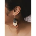 thumbnail image 6 of Boho Chic Faux Leather Triple Layer Teardrop Waterdrop Dangle Drop Earrings, Vintage Bohemian Hippie Statement Jewelry Gift for Women, 6 of 7