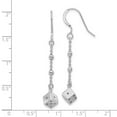 thumbnail image 2 of 925 Sterling Silver Dice and Beads Long Drop Dangle Earrings 48.4x5.4mm Wide Dangle Earring for Women, 2 of 2