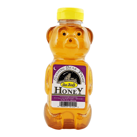 Sleeping Bear Farms Star Thistle Honey Bear 12oz Squeezable Jar