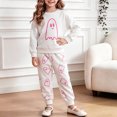 thumbnail image 5 of Kogui Girl Clothes Toddler Girl Clothes 2 Piece Outfits Girls Tracksuit Activewear Long Sleeve Sweatshirts+Sweatpants 3 6 9 12 18 Months 2T 3T 4T 5T (White,3-4 Years), 5 of 9