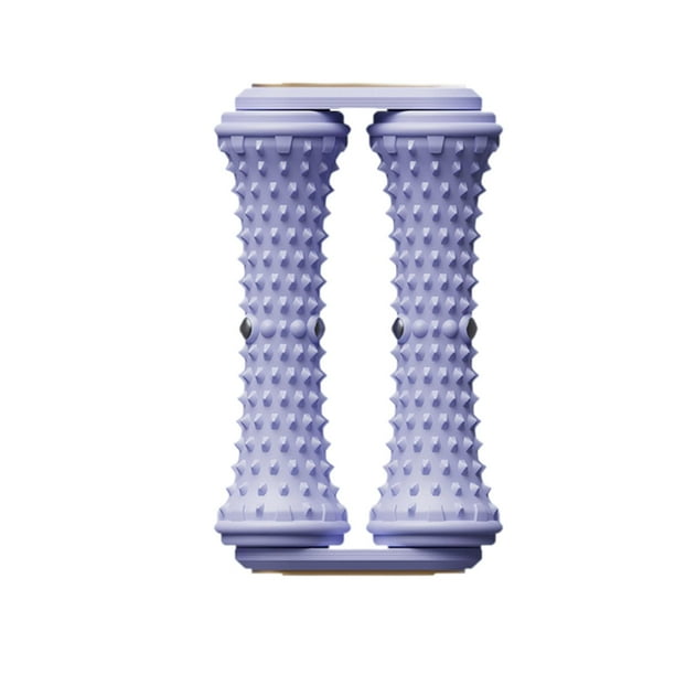 Rodillo de masaje de pies, diseño ergonómico, regalo práctico, masajeador de pies humanizado. Púrpura