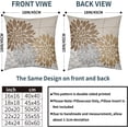 thumbnail image 4 of Brown Pillow Covers 18x18 Set of 2 Grey Gray Dahlia Modern Geometry Line Flower Summer Outdoor Decorative Throw Pillows Floral Farmhouse Pillowcases Linen Cushion Case Decor for Home Sofa Couch Bed, 4 of 6