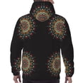 thumbnail image 7 of Picia Colorful Mandala Pattern Casual Men's Hoodie - Lightweight Hooded Sweatshirt with Kangaroo Pocket, Comfortable Pullover for Everyday, Travel-Medium, 7 of 7