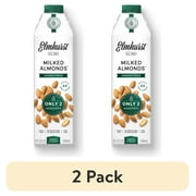 (2 pack) Elmhurst, Unsweetened, Milked Almonds, 32 fl oz Bottle