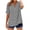 Black, variant on Button Down Shirts for Women Spring Summer V Neck Short Sleeve Tops Plaid Print Loose Casual Tops L