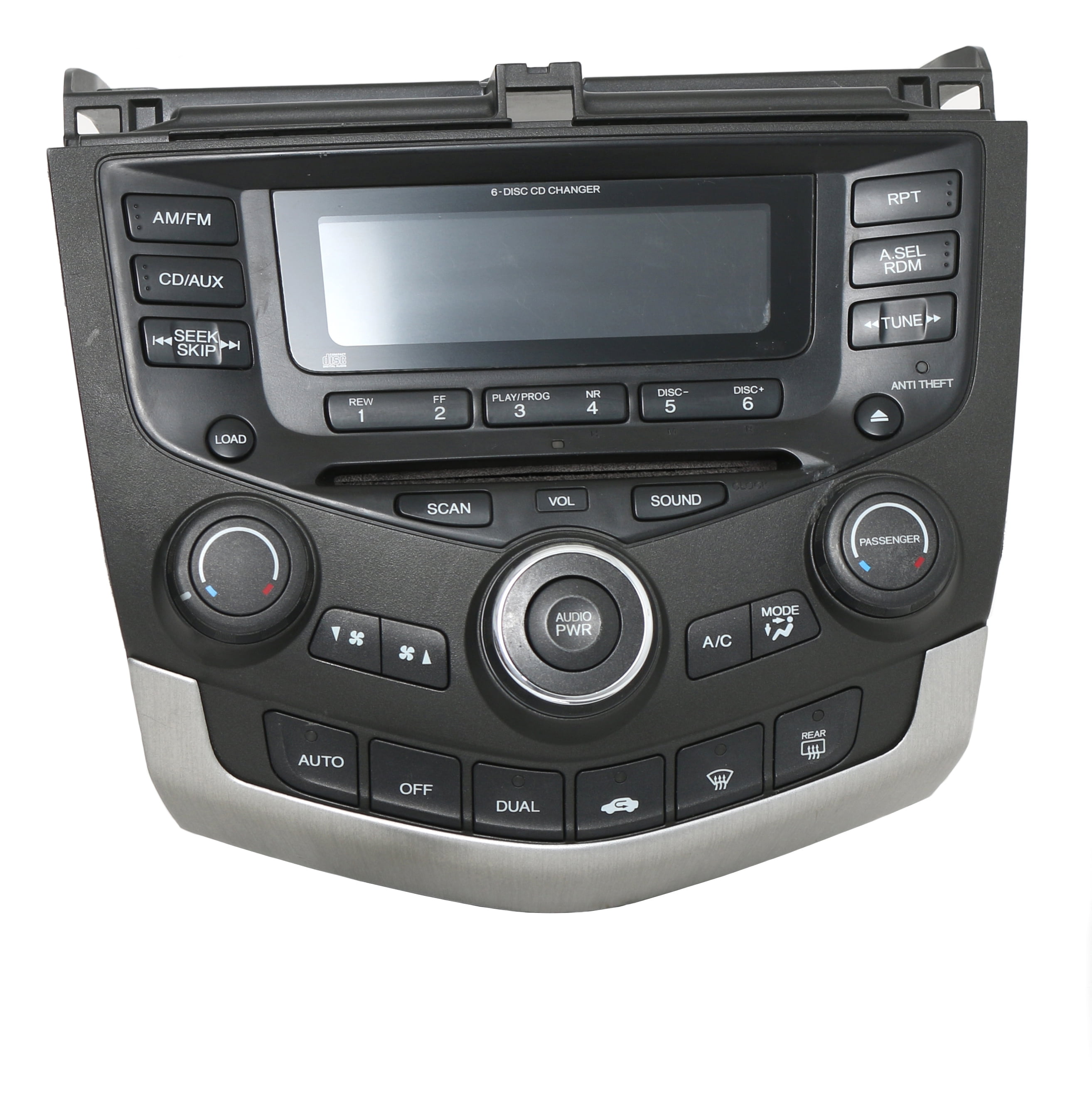 2003 2007 Honda Accord Am Fm Oem Radio 6 Disc Cd Player 39175 Sdn A110 Face 7fy1 Refurbished Walmart Com Walmart Com