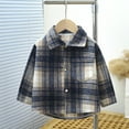 thumbnail image 3 of Fancifize Toddler Kids Boys Girls Flannel Shirt Jackets Fall Winter Plaid Long Sleeve Button Down Tops Coat Soft Cozy Lapel Outwear Clothes 12M-12Y, 3 of 5