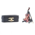 thumbnail image 1 of 7CM Mini Violin Miniature Musical Instrument Wooden Model with Support and Case, 1 of 3